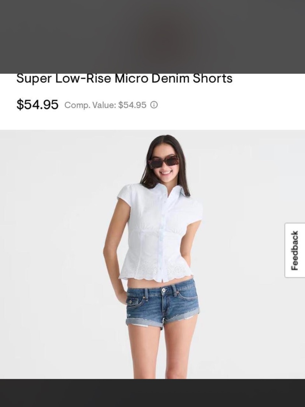 Aeropostale Blue Denim Low-Rise Jean Shorts